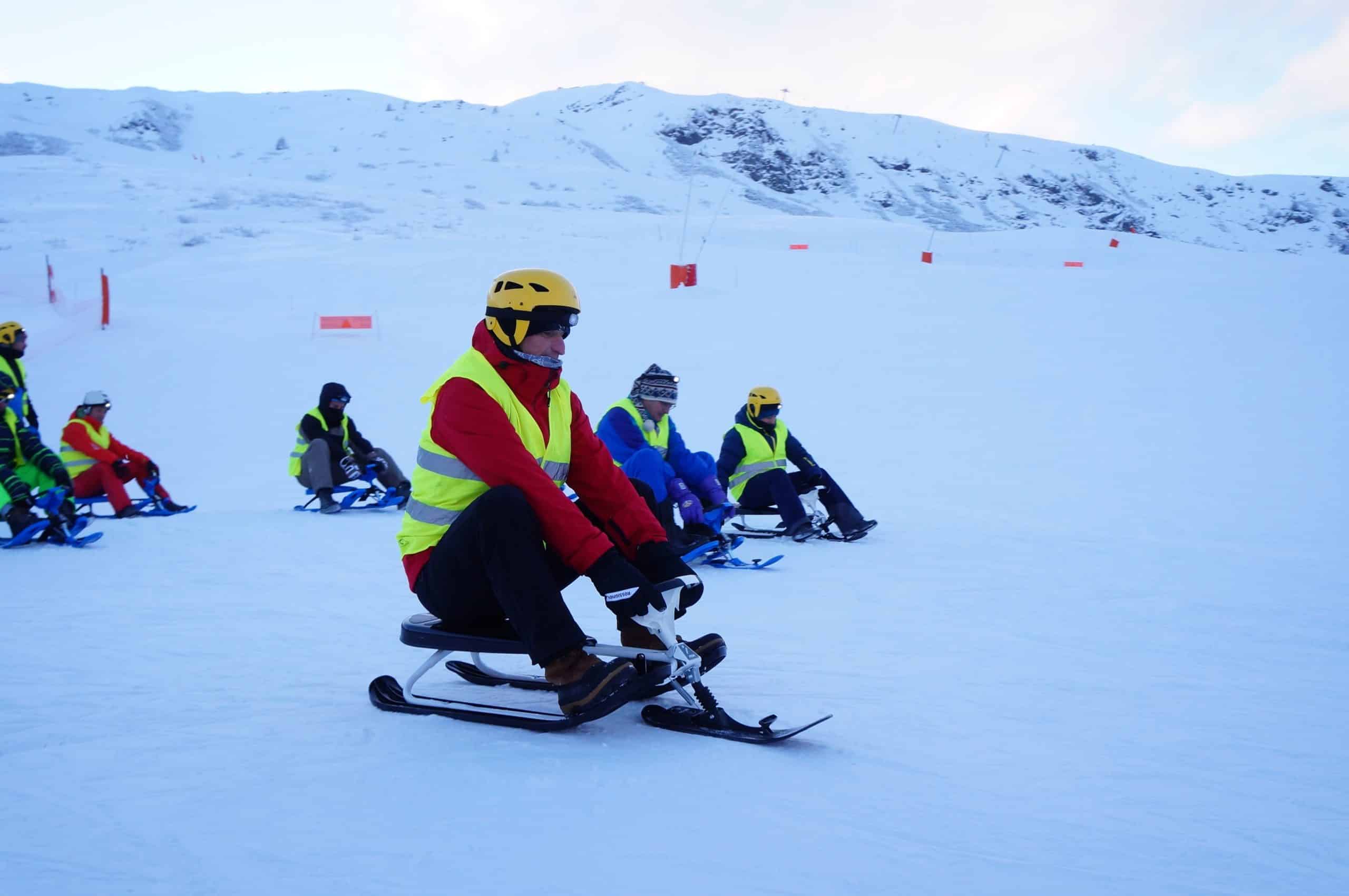 Descente en luge &agrave; La Plagne